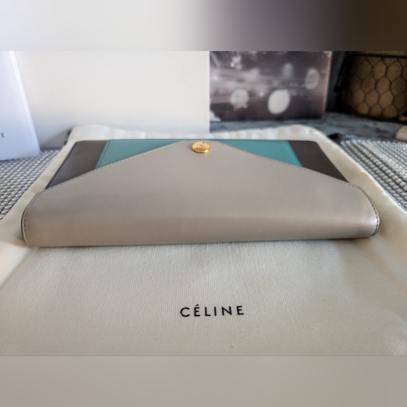 Celine Tri Color Leather Envelope Flap Wallet Full Inclusion - Picture 7 of 17